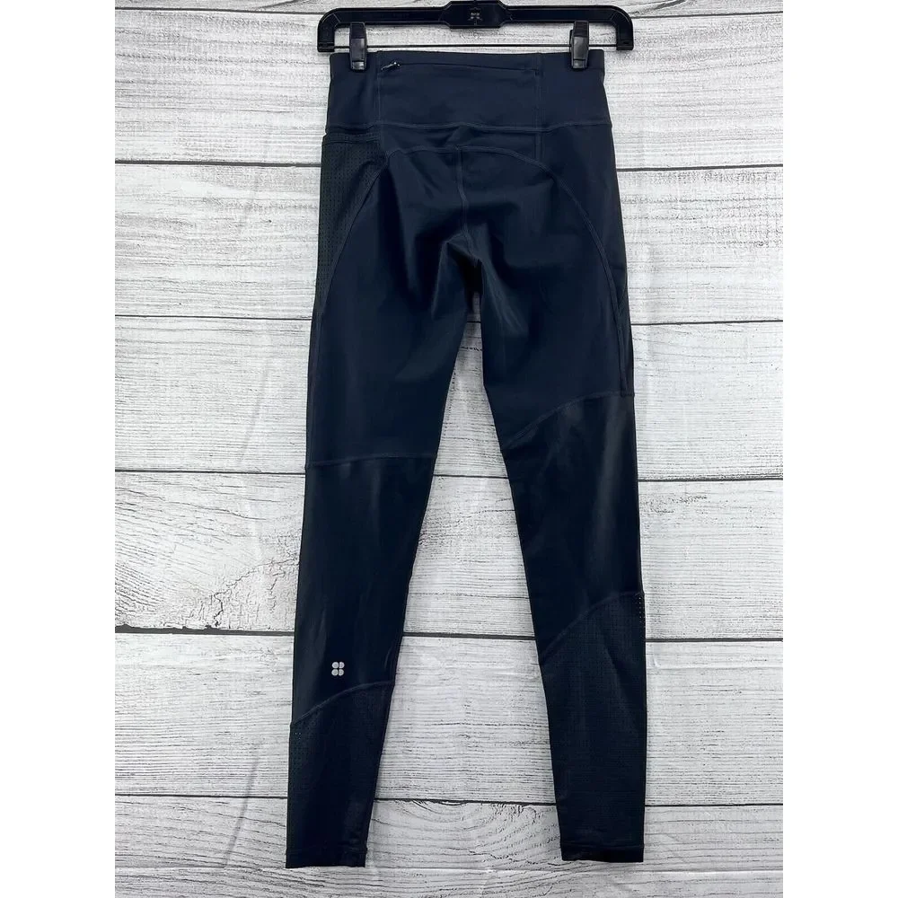 Sweaty Betty The‎ Power Womens Reflective Full Length Workout Leggings Black XXS